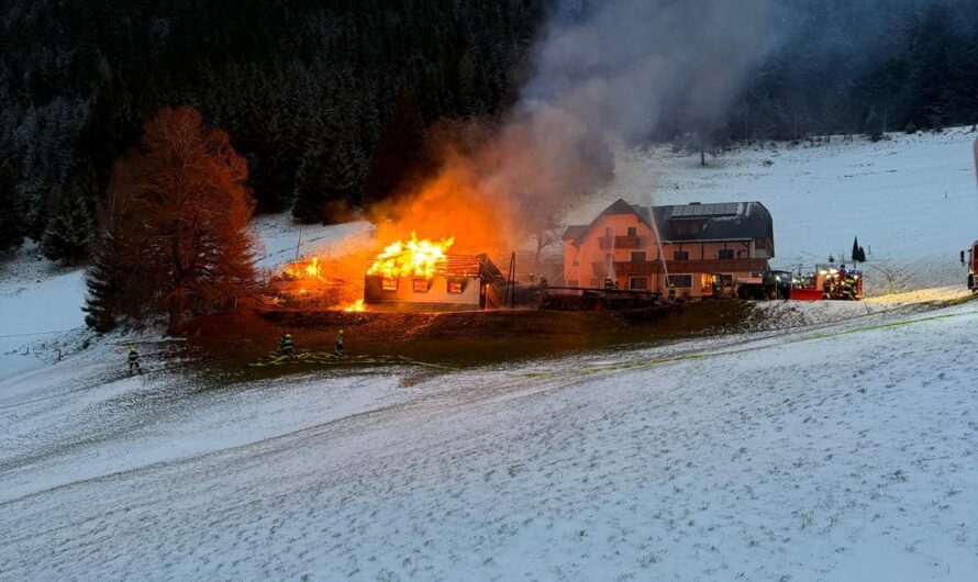 Wirtschaftsgebäudebrand in der Fleiß